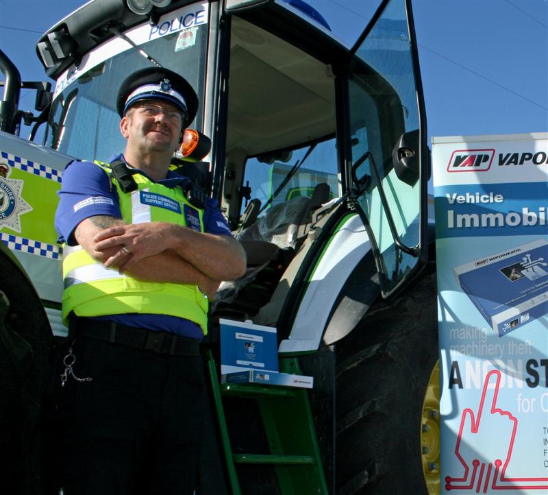 Vapormatic Immobiliser Protects Police Tractor Vapormatic Immobiliser Protects Police Tractor