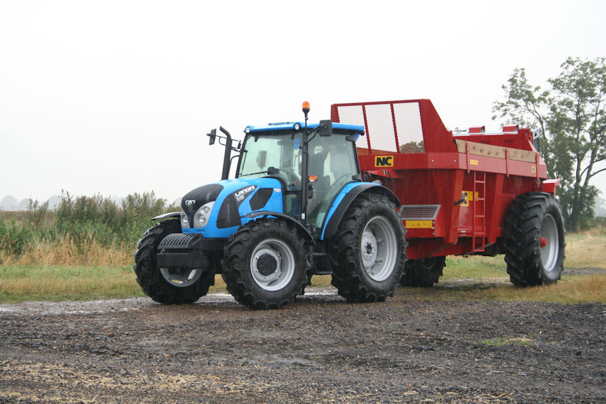 The four-model Landini 5-H T4i tractor range has power outputs from 85-113hp with electronic fuel injection control. The four-model Landini 5-H T4i tractor range has power outputs from 85-113hp with electronic fuel injection control.