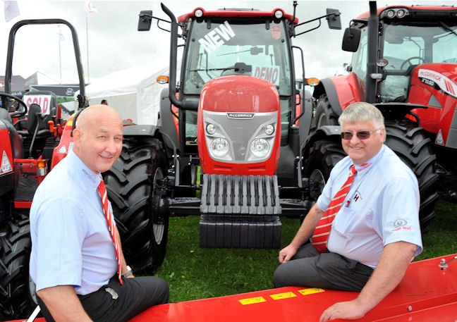 Bryan Hoggarth (right) with Ray Spinks, general manager and sales director at McCormick distributor AgriArgo UK. Bryan Hoggarth (right) with Ray Spinks, general manager and sales director at McCormick distributor AgriArgo UK.