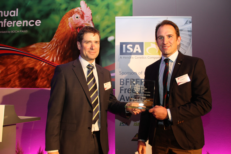 Ben Wharfe, whose unit is near Knutsford in Cheshire, came to free range egg production after leaving his previous career in the army Ben Wharfe, whose unit is near Knutsford in Cheshire, came to free range egg production after leaving his previous career in the army