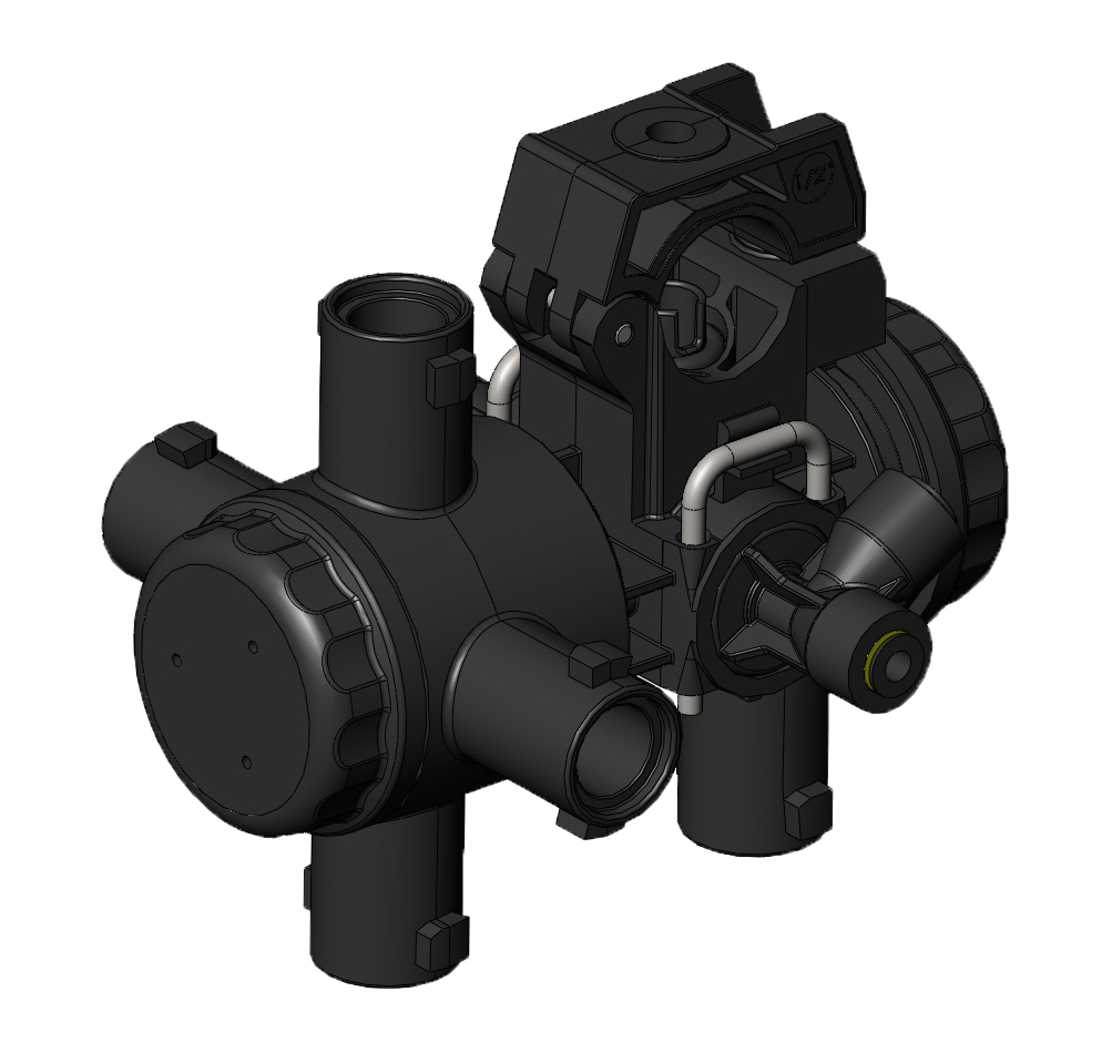 The new Hypro body assembly provides easy switching between different nozzles. The new Hypro body assembly provides easy switching between different nozzles.