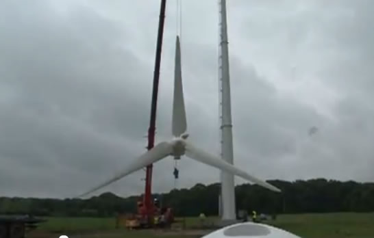 Earthmill Turbine installation Earthmill Turbine installation