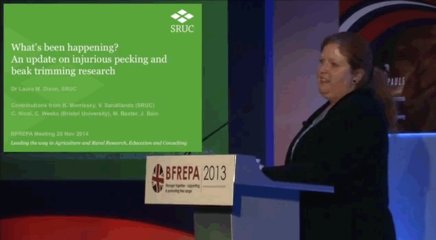 Dr Laura Dixon: Beak Trimming Update at BFREPA Conference 2013 Dr Laura Dixon: Beak Trimming Update at BFREPA Conference 2013