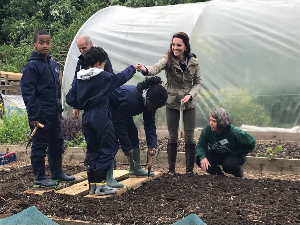 Kate Middleton visits farm which helps city children learn about farming Kate Middleton visits farm which helps city children learn about farming