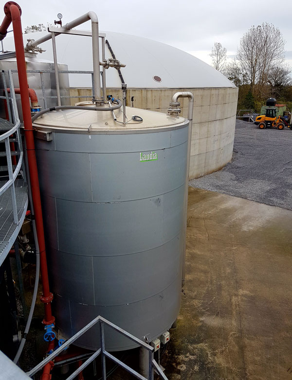 Landia's pasteurizer at GreenGas, which increases digestate temperture to ABP requirements