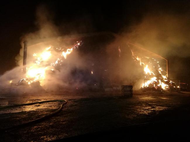 Huge blaze thought to be arson rips through Dyson's farm Huge blaze thought to be arson rips through Dyson's farm