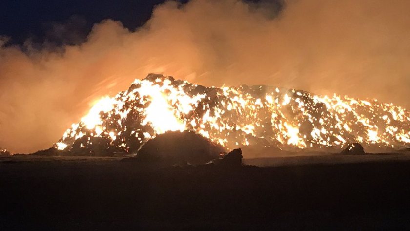Crews tackle huge blaze involving thousands of hay bales - Vimarsana News