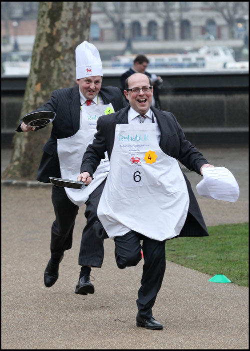 Lord Redesdale chases Nick Robinson to the finish line