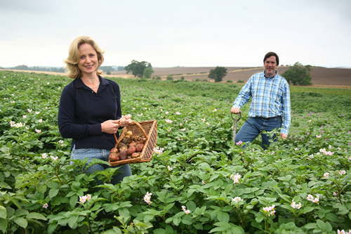 LEAF Marque growers Anthony and Lucy Carroll with their Heritage Potatoes