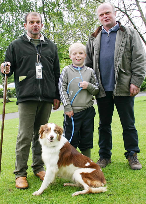 Arthur Kirkham, left, who sold Fly to Trevor Procter, pictured with nine-year-old son Shaun.