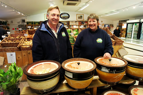 Steve and Heather Tucker of White Row Farm Shop