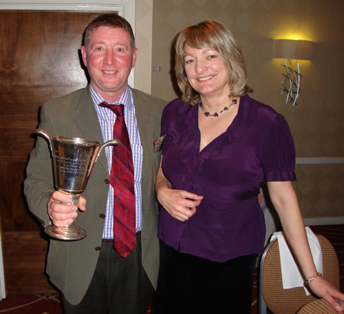Syngenta Seeds Nigel Kingston is presented with NIAB’s Variety Cup Award by NIAB chief executive Dr Tina Barsby.