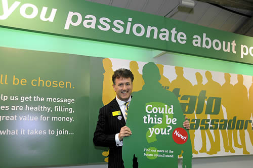 Allan Stevenson, Potato Council chairman launches the search at British Potato 2009