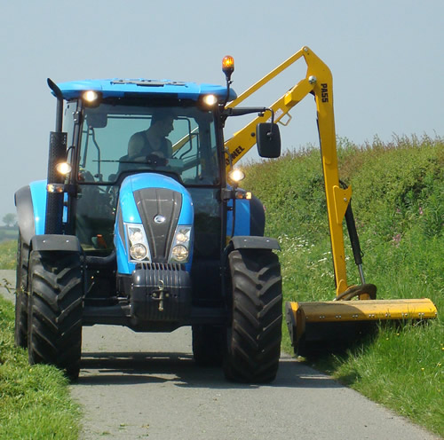 The Landini PowerMondial 115 used by David Lloyd Contractors on vegetation control and is available as a demonstration tractor.