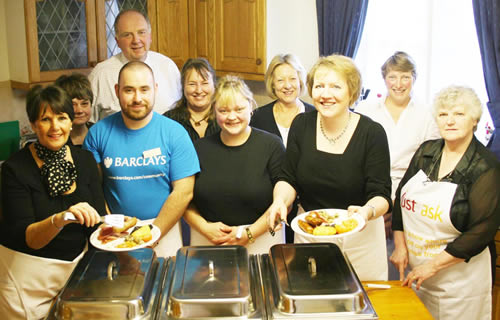 Organisers and helpers are pictured at the 2010 Yorkshire Charity Big Farmhouse Breakfast. Hosts Chris and Christine Ryder are back right and front left respectively