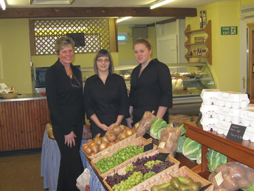 Nicola Lowe (centre) with staff