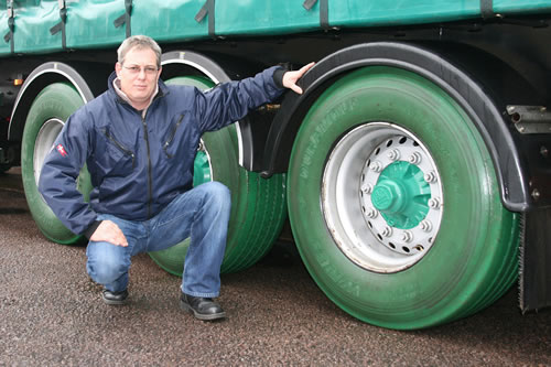 "Both ourselves and Greenvale AP are delighted with the green tyres and their performance," comments H. E. Payne Transport Managing Director, Richard Payne