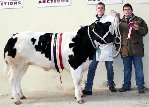 The 2011 Craven Champions Day supreme title winner with, from left, exhibitor Rob Walker and judge Matthew Keel