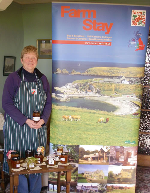 Farm Stay Yorkshire regional director Rosemary Hyslop, of Layhead Farm Cottages, Rathmell, Settle, is pictured with some of the county’s Marmalade Festival entries
