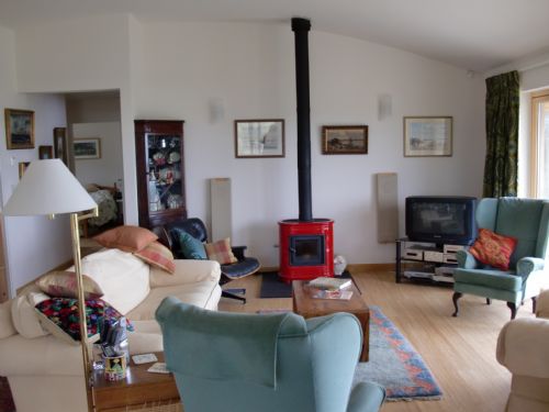 The single storey home is a finely tuned energy-conscious conversion, which employs green technology, including a ground-source heat-pump for a state-of-the-art underfloor heating system
