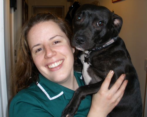 Amy verterinary nurse and Bumble Bee