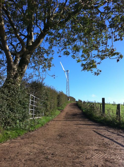 A Gaia-Wind Turbine on the farm