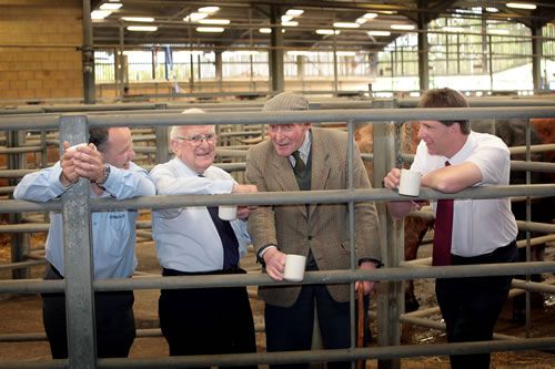 Robinson Agriculture project development manager Edward Gregory, Maurice Chester, farmer Stan Burton and Robinson Agriculture contracts manager Adrian Slack.