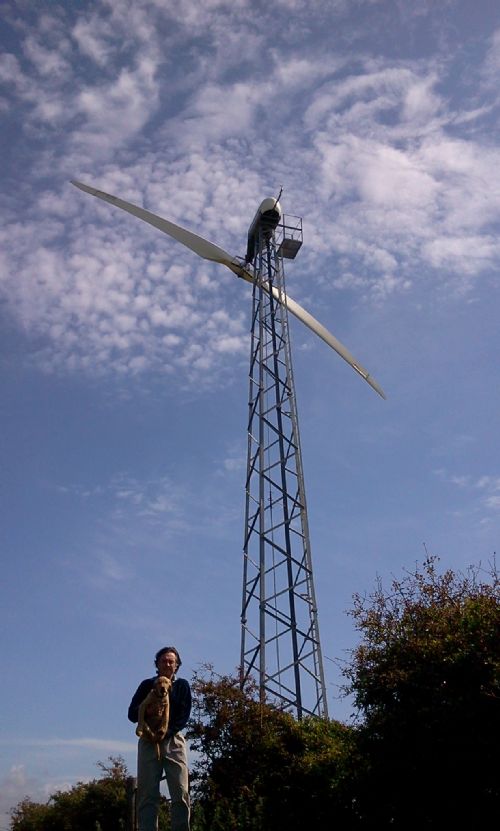 Mr Bronte-Stewart with his Gaia-Wind 113 11kW turbine