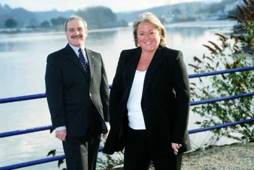 Sharon Plowright, new Head of Operations at South West rural insurer Cornish Mutual with Managing Director, Alan Goddard
