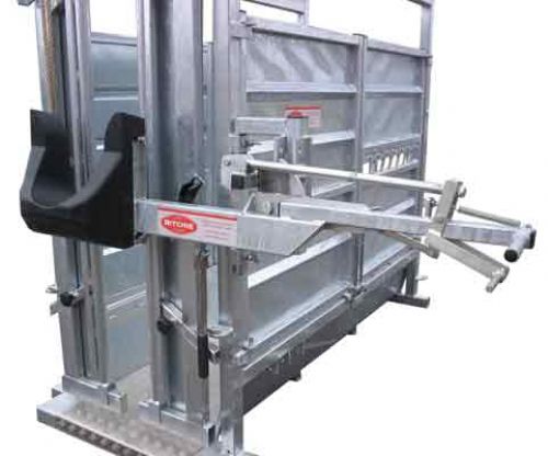 Ritchie cattle crate with head scoop