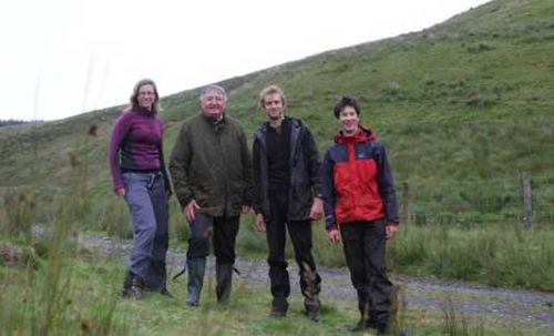 From left to right it is Jessica Tyler National Trust Project Officer, Roger Williams MP, Peter Diamond and Jonathan Bowler, National Trust.