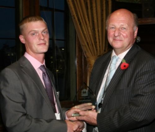 Christopher Rose with the Farming Minister, the Rt Hon Jim Paice