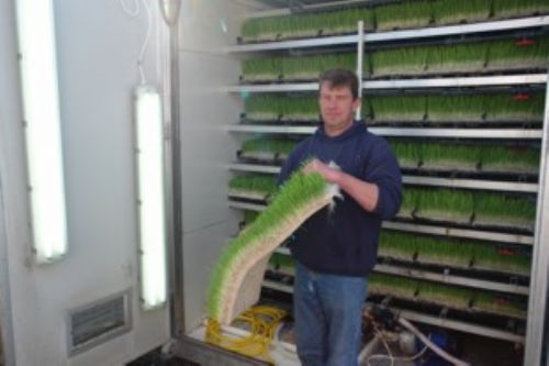 Simon Hughes shows his Fodder Solutions System