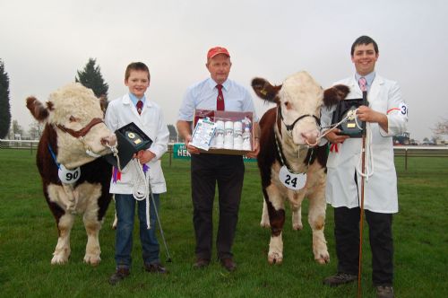 Champion Young Handler Scott Coates, aged 20 and Reserve Champion Young Handler Charlie Jones, aged 13