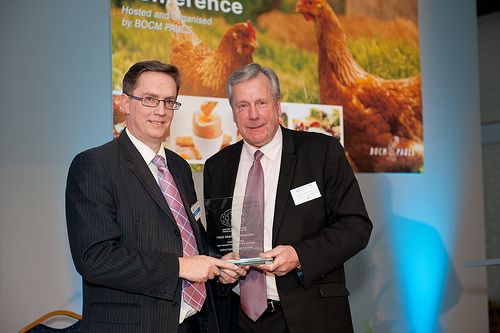 Steve Horton receives the award from BFREPA vice-chairman Jeff Vergerson