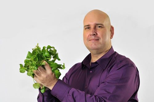 Roy White with watercress