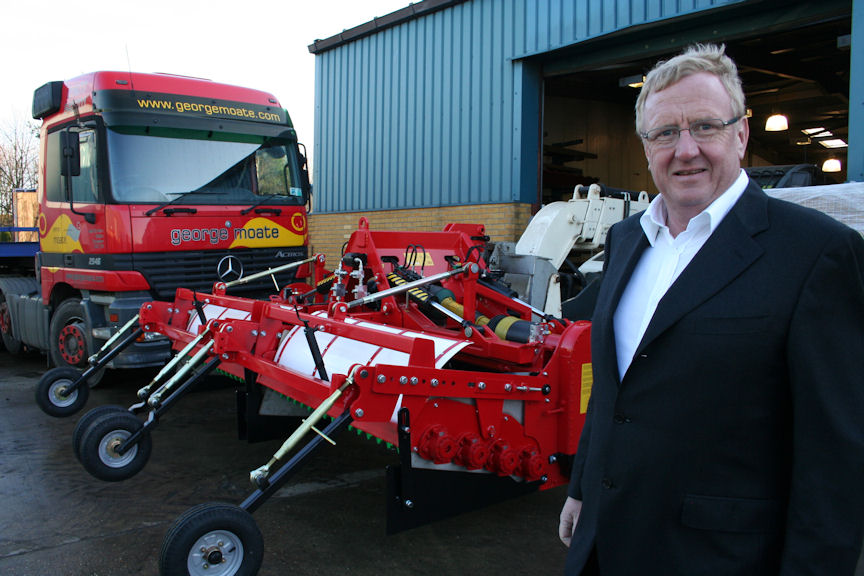 Richard Pratt says the engineering resources of his existing automotive components business will be used to improve the quality, specification and availability of George Moate field equipment for potato and vegetable crops.