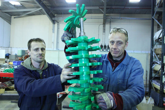 Colin Filby and Mathew Wright are among the technicians now working on assembly of George Moate equipment at the companyâ€™s new Norfolk base.