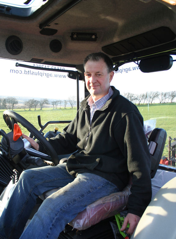 Getting in and out of the spacious cab is easy thanks to wide door openings, says Colin Boocock. Good control layout and all-round visibility make the tractor a pleasure to drive, he adds.