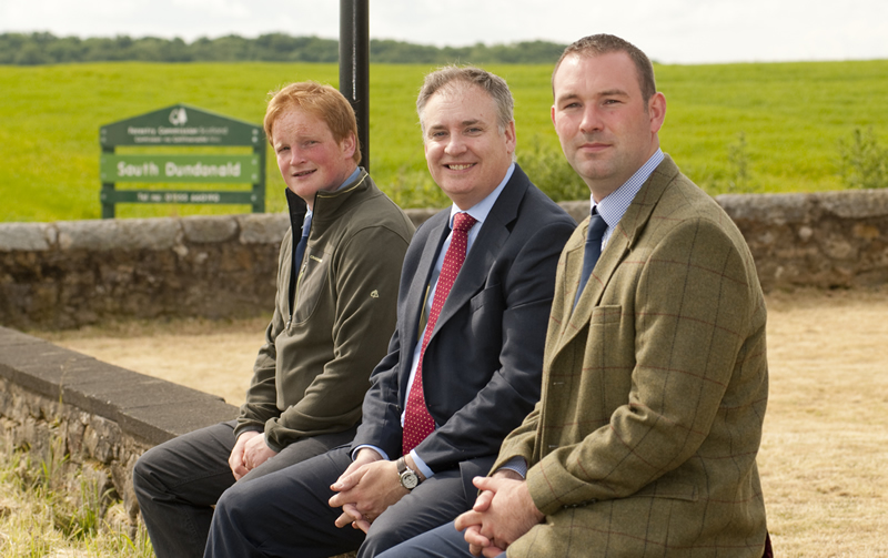 Craig Malone from Stirling, Rural Affairs Secretary Richard Lochhead, Zander Hughes from Dunfermline