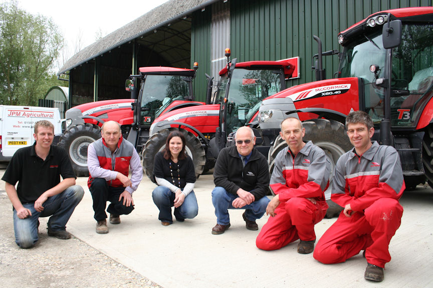 The new McCormick team at JPM Agricultural (from left): James Hunt; sales manager Marc Shepherd; Lauren Hunt (James