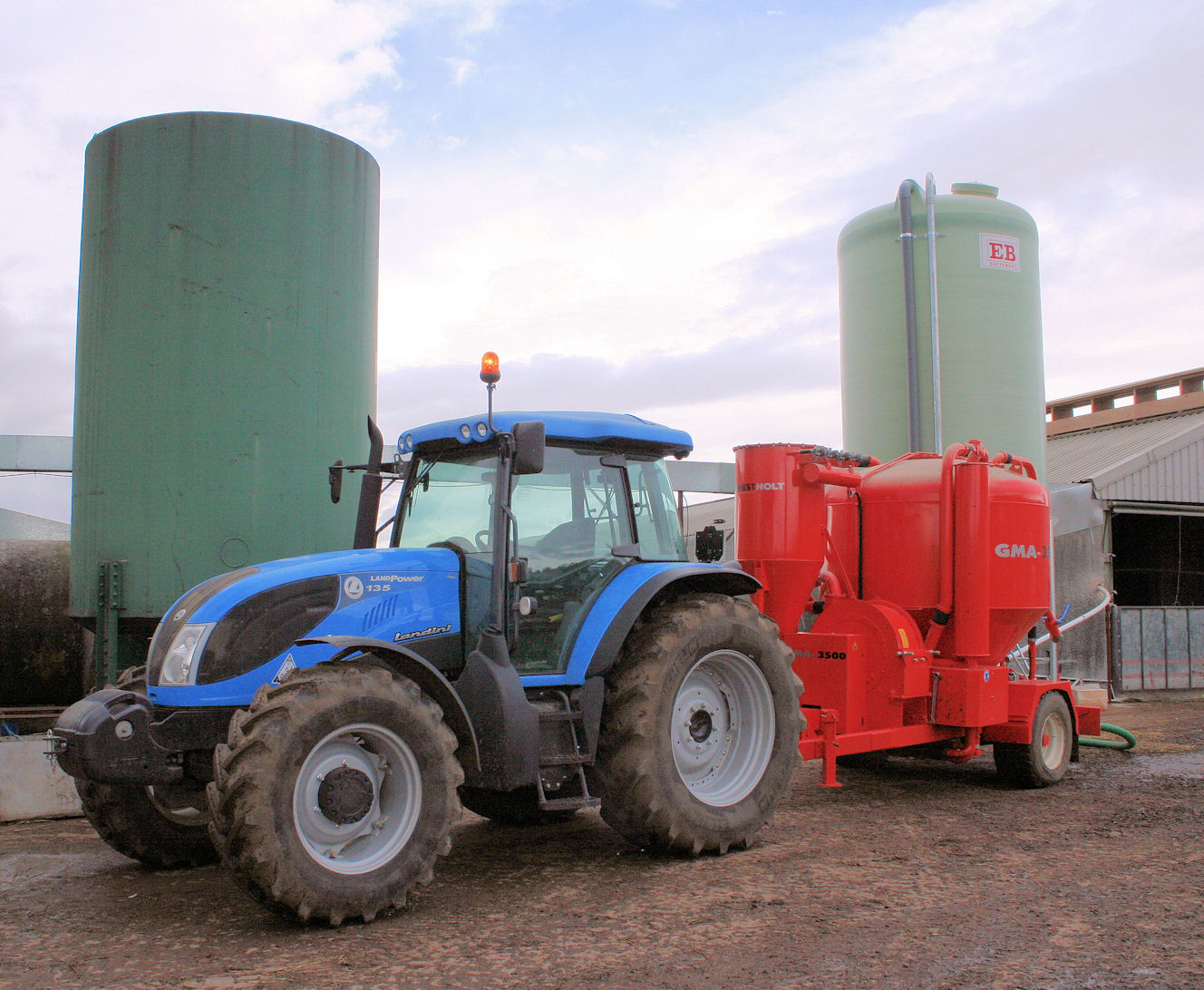 One of a trio of 133hp Landini Landpower 135s operated by the A G Simpson farming business; this one was bought specifically to power a new mobile mill-mix unit and perform other routine tasks on the pig unit.