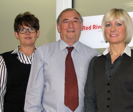 Angela Lock [left] and Jane Hobson [right] with business development director Duncan Jones