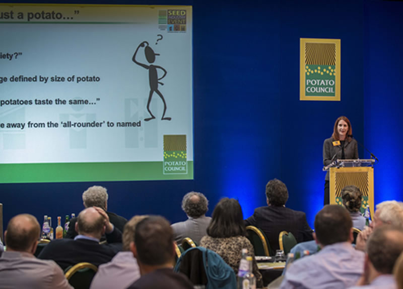  Kate Cox, from Potato Council, presenting key levy-funded work 