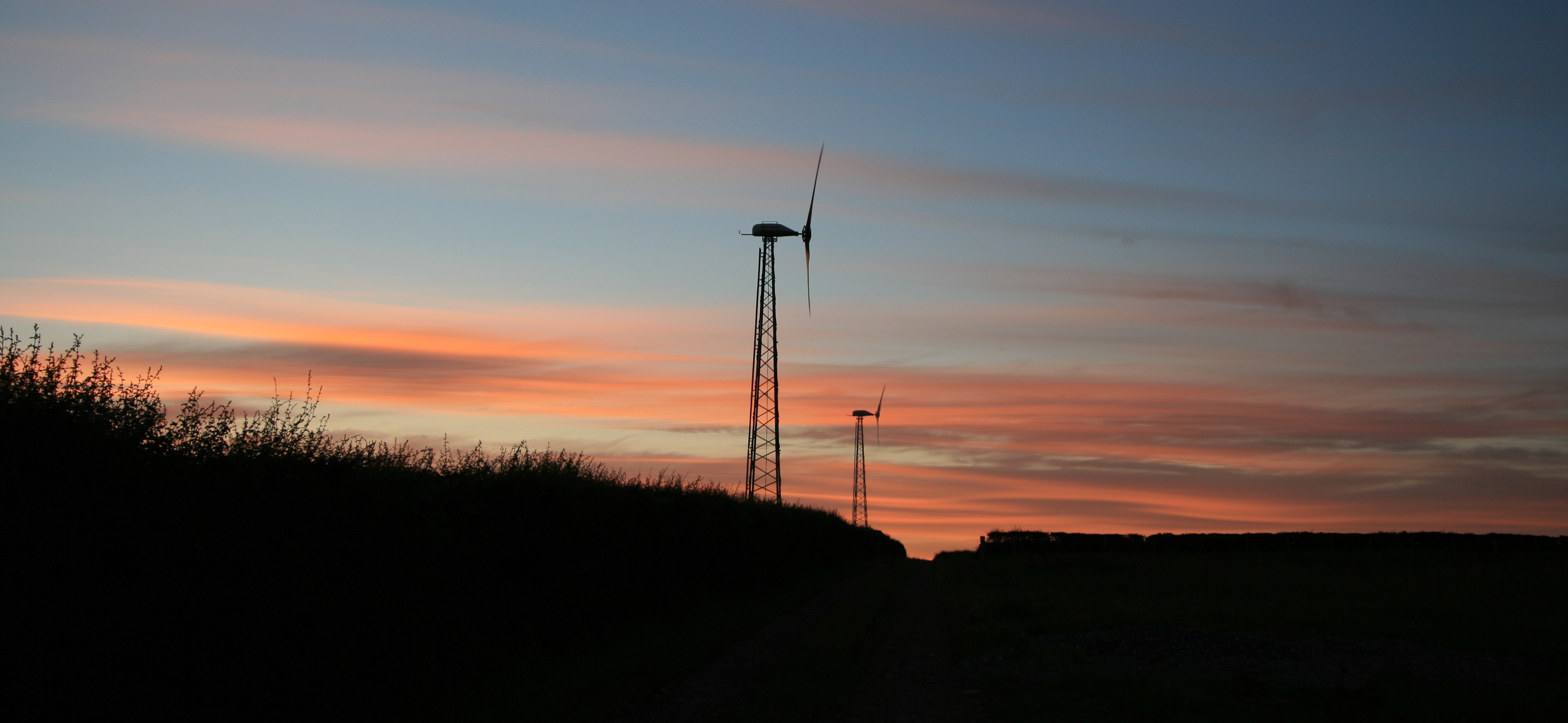 Gaia-Wind Turbines at sunrise
