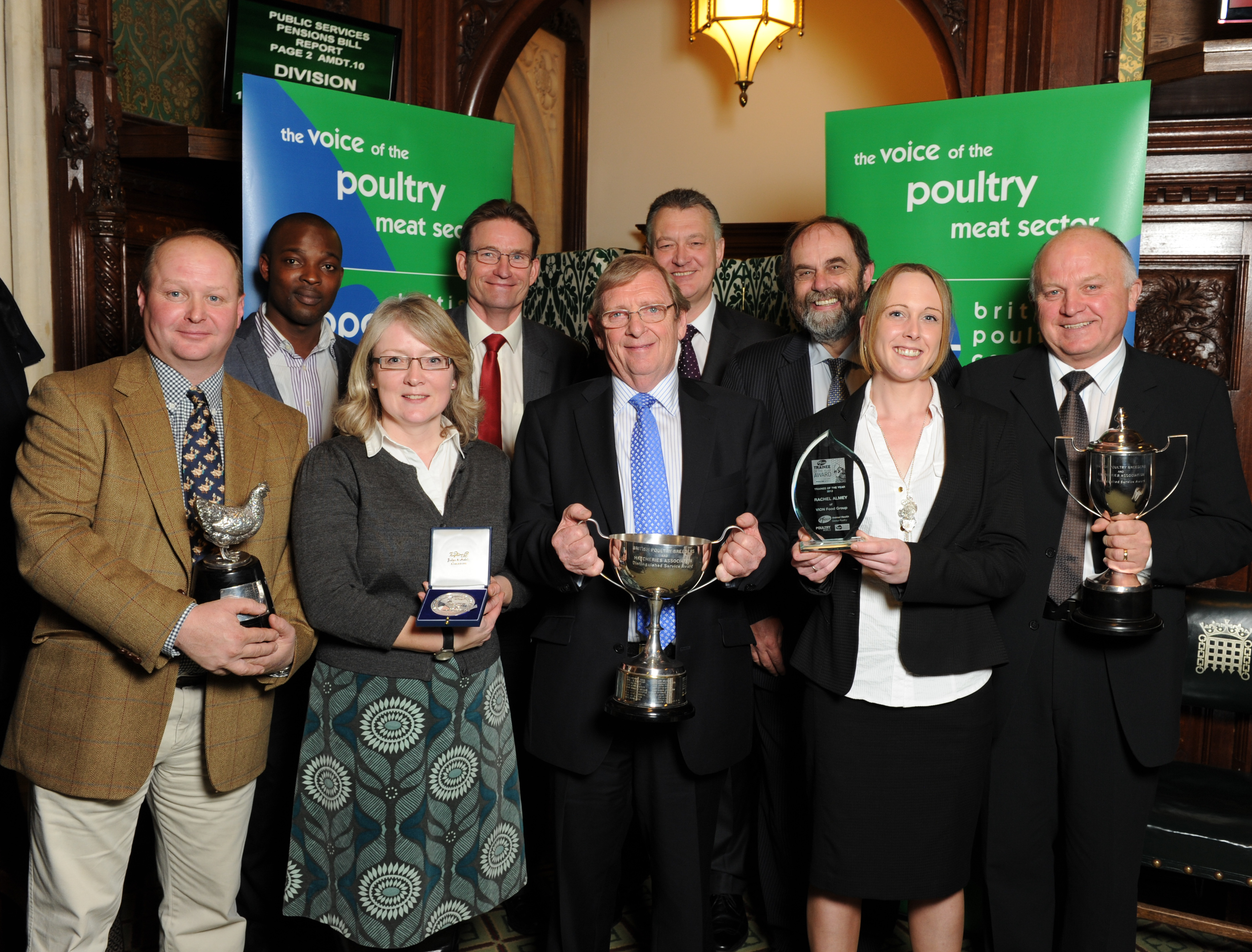 Winners of the 2012 BPC Awards with BPC Chairman John Reed and David Heath MP