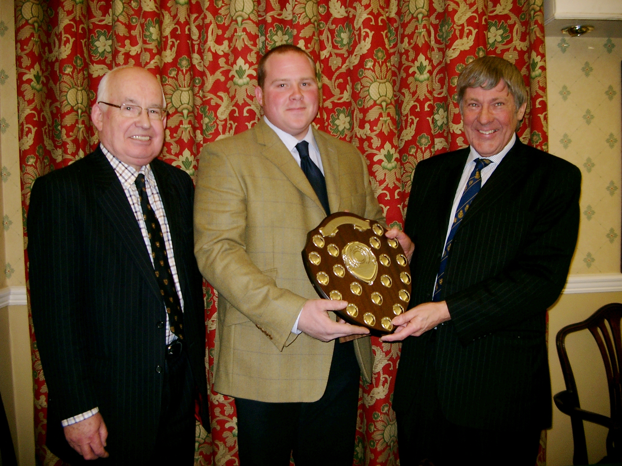 Left to right: Ian Smith, chairman of BASIS, with the 2012 Barrie Orme trophy winner, Ian Gibson, and Richard Butler, chairman of the Voluntary Initiative Steering Group.