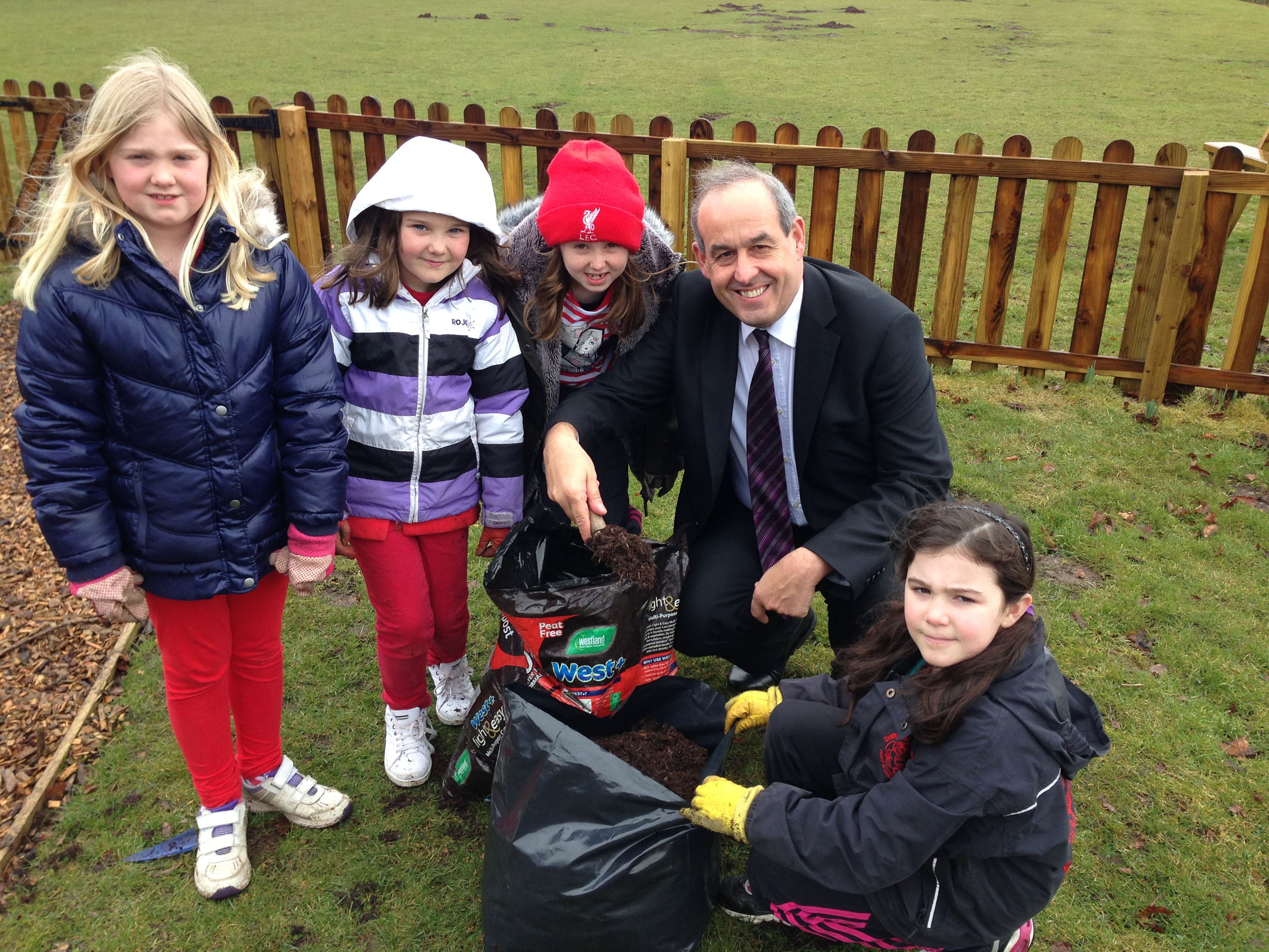 David Hanson MP with Nannerch Primary School pupils