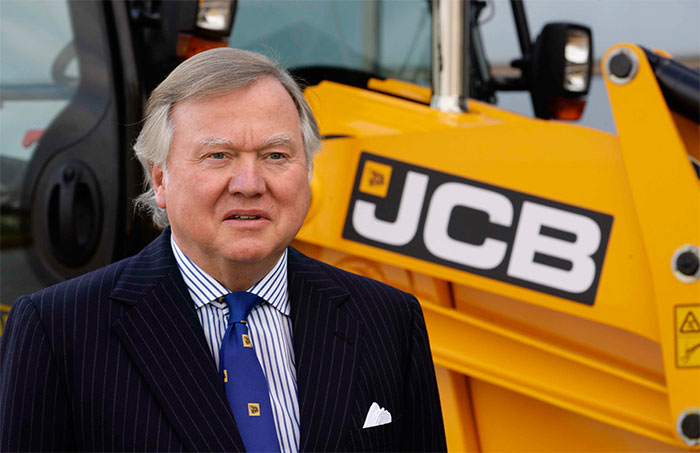 Sir Anthony Bamford said JCB saw growth in the Middle East of 12% in 2012