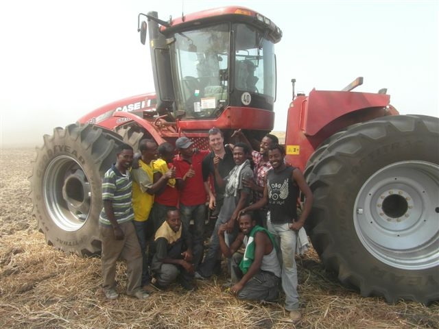 ETHIOPIA VISIT: Will poses for a picture with farmers in Ethiopia. 